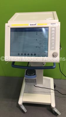 Drager Evita XL Ventilator Ref 8414900-29 Version 7.02 - Running Hours 49179 with Fisher & Paykel MR850AEK Respiratory Humidifier and Hoses on Stand (Powers Up) * SN ARYF-0153 * * Mfd 2007 * - 4