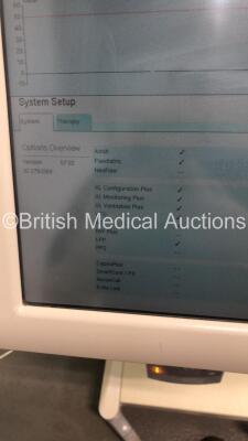 Drager Evita XL Ventilator Ref 8414900-29 Version 7.02 - Running Hours 49179 with Fisher & Paykel MR850AEK Respiratory Humidifier and Hoses on Stand (Powers Up) * SN ARYF-0153 * * Mfd 2007 * - 5