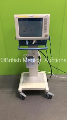 Drager Evita XL Ventilator Ref 8414900-29 Version 07.05 - Running Hours 53095 with Fisher & Paykel MR850AEK Respiratory Humidifier and Hoses on Stand (Powers Up) * SN ARYF-0152 * * Mfd 2007 *