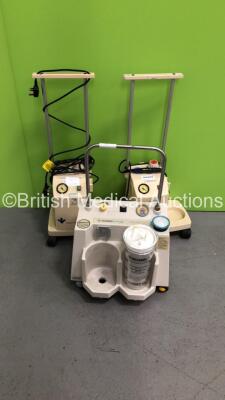 2 x Therapy Equipment Ltd Suction Units and 1 x Eschmann VP 35 Suction Unit with 1 x Suction Cup (All Power Up) * SN 067706 / 093348 / V3AD-7C-1208 *