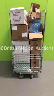 Cage of Consumables Including MAC 3 Macintosh Size 3 Callisto Blade Set, OxyLog Transport Ventilator Circuits and MedGraphics Paper Rolls (Cage Not Included - Out of Date)