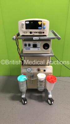 Eschmann TD830 Electrosurgical / Diathermy Unit with Eschmann Smoke Evacuation Unit on Eschmann ST80 Suction Trolley (Powers Up)