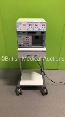 ERBE ICC 350 Electrosurgical / Diathermy Unit with ERBE IES 300 Suction Pump on ERBE Trolley (Powers Up) *S/N F-1089*