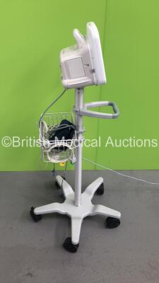 GE Dash 4000 Patient Monitor on Stand with SpO2,Temp/CO,NBP and ECG Options and Assorted Leads (Powers Up) - 7