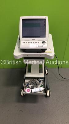 EDAN F9 Express Fetal/Maternal Monitor Version 2.61 on Stand with MECG,NIBP,DECG,US2,EXT1,Temp,SpO2,TOCO,US1 and MARK Options,1 x TOCO Transducer,1 x US Transducer and 1 x SpO2 Finger Sensor (Powers Up) (95640013510)