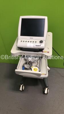 EDAN F9 Express Fetal/Maternal Monitor on Stand with MECG,NIBP,DECG,US2,EXT1,Temp,SpO2,TOCO,US1 and MARK Options,1 x US Transducer and 1 x DECG Cable Sensor (No Power) (95640013510)