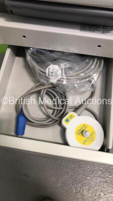 EDAN F9 Express Fetal/Maternal Monitor on Stand with MECG,NIBP,DECG,US2,EXT1,Temp,SpO2,TOCO,US1 and MARK Options,1 x US Transducer and 1 x DECG Cable Sensor (No Power) (95640013510) - 3