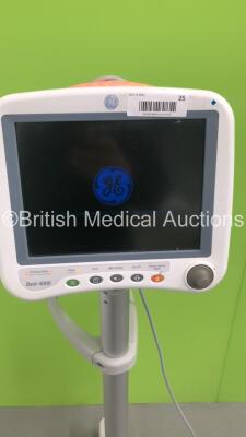 GE Dash 4000 Patient Monitor on Stand with SpO2,Temp/CO,NBP and ECG Options (Powers Up) * Mfd 2011 * - 3