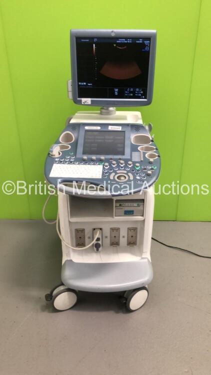 GE Voluson E8 Flat Screen Ultrasound Scanner *S/N D163891* **Mfd 05/2012** Software Version 12.0.6.586 with 1 x Transducer / Probe (C4-8-D Ref 5336340 *Mfd 02/2012*) with Mitsubishi P95 Printer (Powers Up)