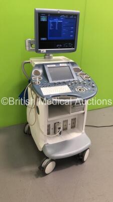 GE Voluson E8 Flat Screen Ultrasound Scanner *S/N D163891* **Mfd 05/2012** Software Version 12.0.6.586 with 1 x Transducer / Probe (C4-8-D Ref 5336340 *Mfd 02/2012*) with Mitsubishi P95 Printer (Powers Up) - 11