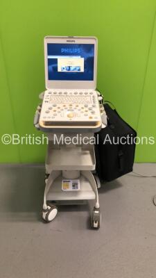 Philips Diamond Select CX50 Flat Screen Portable Ultrasound Scanner Ref 453561346538 *S/N USD0800793* **Mfd 12/2008** Version 3.1.2 with 2 x Transducers/Probes (1 x S5-1 and 1 x D2cwc Pencil Probe) on Philips CX50 Cart A (Powers Up - with Carry Case)