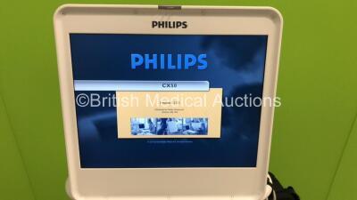 Philips Diamond Select CX50 Flat Screen Portable Ultrasound Scanner Ref 453561346538 *S/N USD0800793* **Mfd 12/2008** Version 3.1.2 with 2 x Transducers/Probes (1 x S5-1 and 1 x D2cwc Pencil Probe) on Philips CX50 Cart A (Powers Up - with Carry Case) - 2