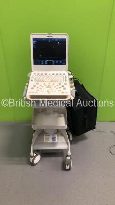 Philips Diamond Select CX50 Flat Screen Portable Ultrasound Scanner Ref 453561346538 *S/N USD0800793* **Mfd 12/2008** Version 3.1.2 with 2 x Transducers/Probes (1 x S5-1 and 1 x D2cwc Pencil Probe) on Philips CX50 Cart A (Powers Up - with Carry Case) - 4
