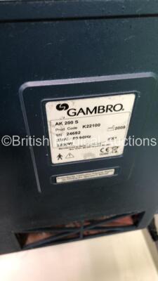 2 x Gambro AK 200 S Version 10.00 Dialysis Machines (Both Power Up) * SN 24682 / 18768 * * Mfd 2009 / 2006 * - 10