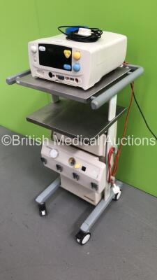 Eschmann TD830 Electrosurgical/Diathermy Unit on Eschmann Suction Trolley with Footswitches (Powers Up) - 4