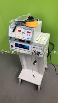ERBE ICC 200 Electrosurgical/Diathermy Unit with ERBE APC 300 Argon Plasma Coagulator Unit Version 2.01 with Dual Footswitch and Accessories (Powers Up) * SN D-1097 * - 3