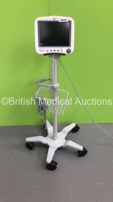GE Dash 4000 Patient Monitor on Stand with BP,SpO2,Temp/CO,NBP and ECG Options (Powers Up) * Mfd 2009 *
