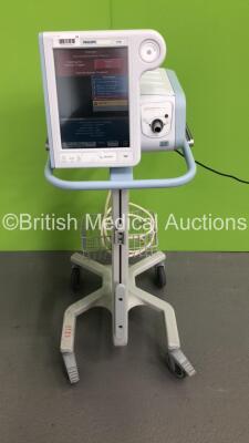 Philips Respironics V60 Ventilator on Stand Software Version 2.30 / Software Options AVAPS / C-Flex / Ramp (Powers Up) * SN 100003328 *