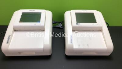 2 x Philips Avalon FM30 Fetal Monitors *Mfd 2007 / 2008* (Both Power Up, 1 with Error) *DE53108616 / DE53108601*