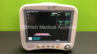 GE Dash 4000 Patient Monitor Including ECG, NBP, CO2, BP1, BP2, SpO2 and Temp/co Options with Battery (Powers Up)