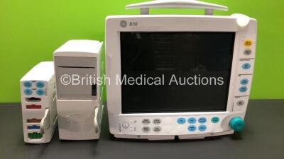 GE B30 Patient Monitor *Mfd 2013* (No Power) with 1 x GE E-PSMP-01 Module *Mfd 2014-11* and 1 x GE N-FREC-00 Module *Mfd 2012-07*