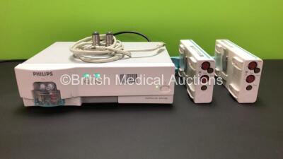 Job Lot Including 1 x Philips IntelliVue G5-M1019A Gas Module with 1 x Water Trap *Mfd 2010* (Powers Up) and 2 x Philips M3012A Patient Monitor Modules *Mfd 2008*