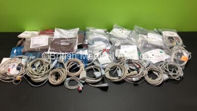 Job Lot of Various Monitor Leads Including ECG, NIBP and BP Cuffs