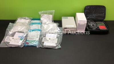 Mixed Lot including Philips and GE Monitor Leads, 1 x GE PRN 50-M+ Printer, 1 x Sony Video Graphic Printer UP897MD and 1 x Cefar Acus 4 Acupuncture Stimulator with Accessories in Case