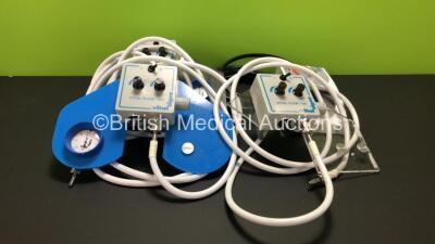 3 x Vital Signs Vital Flow 100 Oxygen Air Flow Meters with Hoses and 1 x Summit Medical H550 Pump