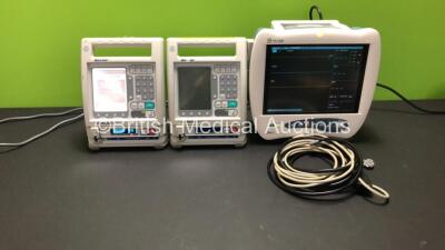 2 x Baxter Colleague Infusion Pumps (1 x Powers Up) and 1 x Mindray P-7000 Patient Monitor with ECG, T1, T2, IBP1, IBP2, SPO2, CO and NIBP Options and Selection of Cables (Powers Up) *S/N BR68AA5232CILOQRW / 220610289DB / 22060207DB*