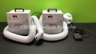 2 x Equator Level 1 Convective Warmer Units with Hoses (Both Power Up) and 1 x Stryker Sonopet Ultrasonic Aspirator Footswitch