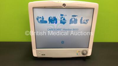 GE Carescape B650 Touch Screen Patient Monitor *Mfd - 06/2013* with 1 x GE E-PSMP-01 Module *Mfd 07/2013* (Powers Up) *SEW13234407HA / 7002156*