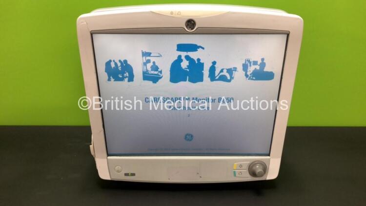 GE Carescape B650 Touch Screen Patient Monitor *Mfd - 08/2013* with 1 x GE E-PSMP-01 Module *Mfd 07/2013* (Powers Up with Some Damage to Casing - See Photo) *SEW1331757576HA / 7000356*