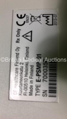 GE Carescape B650 Touch Screen Patient Monitor *Mfd - 08/2013* with 1 x GE E-PSMP-01 Module *Mfd 07/2013* (Powers Up with Some Damage to Casing - See Photo) *SEW1331757576HA / 7000356* - 8