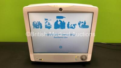 GE Carescape B650 Touch Screen Patient Monitor *Mfd - 08/2013* with 1 x GE E-PSMP-01 Module *Mfd 07/2013* (Powers Up with Slight Casing Damage - See Photos) *SEW13327723HA / 7002167*