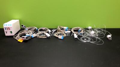 Job Lot Including 1 x GE E-PRESTN-00 Patient Monitor Module *Mfd 2010-12* 7 x SpO2 Leads with Finger Sensors and 3 x Mini D-fend Water Traps