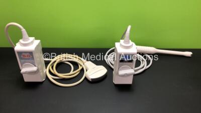 1 x Aloka UST-9118 Ultrasound Transducer / Probe (Damage to Outer Cable - See Photo) and 1 x Aloka UST-9115-5 Ultrasound Transducer / Probe