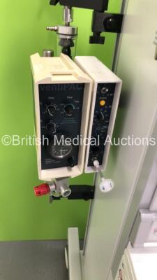 Datex-Ohmeda Aestiva/5 Induction Anaesthesia Machine with Smiths Medical VentiPAC MRI Compatible Ventilator with AlarmPAC Attachment - 2