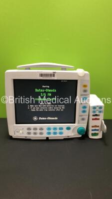 Datex-Ohmeda S/5 FM Patient Monitor with 1 x E-PSMP-00 Module Including NIBP,P1 P2,T1 T2, SP02 and ECG Options (Powers Up) *SN 6325073* *Mfd 2007*