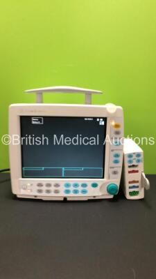 Datex-Ohmeda S/5 FM Patient Monitor with 1 x E-PSMP-00 Module Including NIBP,P1 P2,T1 T2, SP02 and ECG Options (Powers Up- Slight Damage to Casing-See Photos) *SN 6429898* *Mfd 2008*