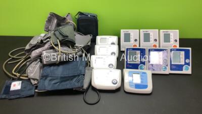Job Lot of BP Monitors and Cuffs (Some Missing Battery Lids)