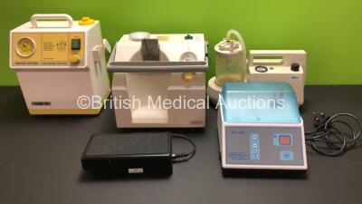 Mixed Lot Including 1 x Sam 12 Suction Unit, 1 x Eschmann VP 25 Suction Unit, 1 x Atmos LC 16 Suction Unit, 1 x Linea Tac Tac-400M Dental Unit and 1 x Kay Pentax Foot Control *30312 / V2AC-1F-1390 / 120101010 / 0C16816035*