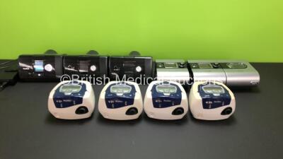 Job Lot Including 3 x ResMed AirSense 10 Autoset CPAP Units with 1 x Power Supply (All Power Up) 2 x ResMed S9 AutoSet Units with 1 x Humidifier and 4 x ResMed S8 AutoSet Spirit II