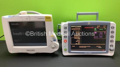 GE Dash 2500 Patient Monitor Including ECG, NIBP, SpO2 and Printer Options *Mfd 2008* (Powers Up) and 1 x Philips IntelliVue MP30 Monitor Version F .01.43 *Mfd 2006* (Powers Up) *SCG08034488WA / DE64019531*