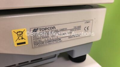 Topcon TRC-NW8 Non Mydriatic Retinal Camera on Topcon ATE-600 Motorized Table (Powers Up) * SN 086315 * * Mfd 2011 * - 4