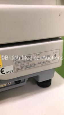 Topcon TRC-NW6S Non-Mydriatic Retinal Camera Version 2.20 on Topcon ATE-600 Motorized Table (Powers Up-Slight Damage to Chin Rest Mount-See Photos *SN 2880859* * Mfd 2007 * - 5