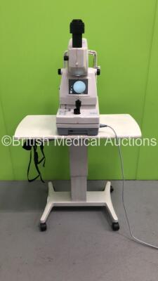 Topcon TRC-NW6S Non-Mydriatic Retinal Camera Version 2.10 on Topcon ATE-600 Motorized Table (Powers Up- Damaged Casing-Possible Spares and Repairs) *SN 2880403 * * Mfd 2006 *