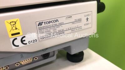 Topcon TRC-NW6S Non-Mydriatic Retinal Camera Version 2.10 on Topcon ATE-600 Motorized Table (Powers Up- Damaged Casing-Possible Spares and Repairs) *SN 2880403 * * Mfd 2006 * - 4