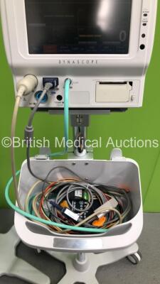 2 x Fukuda Denshi DS-7100 Patient Monitors on Stands with Assorted Leads (Both Power Up) *SN 50001979 / 50001980* - 5