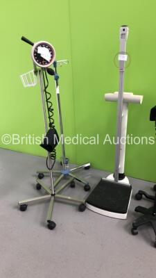 Mixed Lot Including 4 x Blood Pressure Meters on Stand, BIRD Respirator on Stand, Seca Weighing / Height Scales and Drip Stand - 2